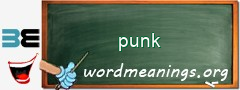 WordMeaning blackboard for punk